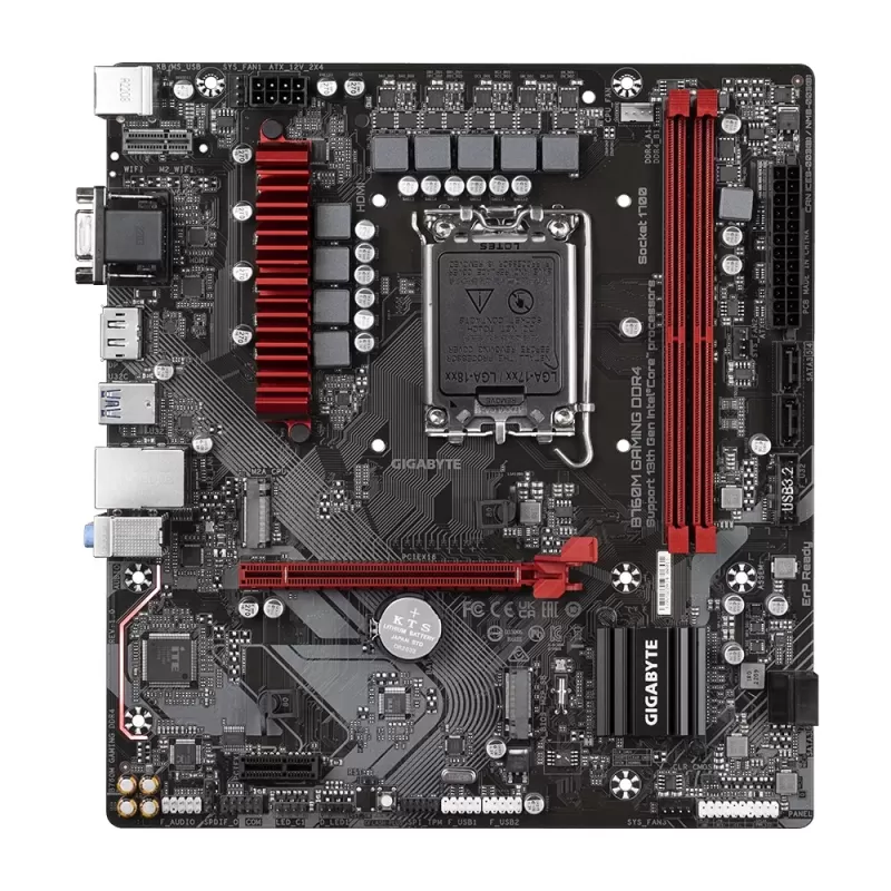 לוח אם Gigabyte B760M GAMING DDR4 DDR4 DIMM LGA1700 לוח אם Gigabyte B760M GAMING DDR4 DDR4 DIMM LGA1700