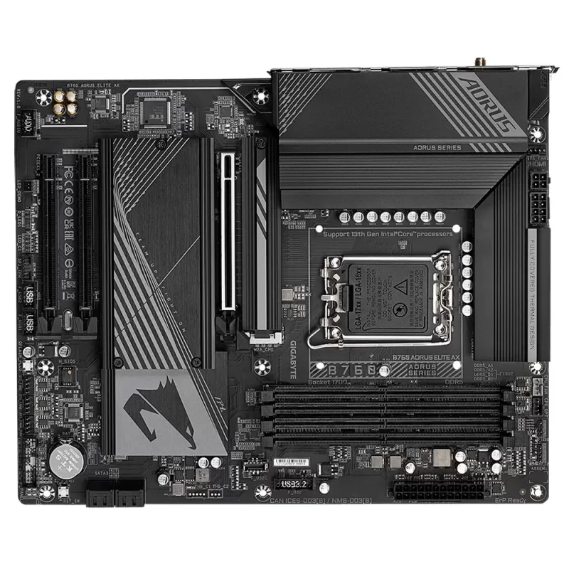 לוח אם Gigabyte B760 AORUS ELITE AX DDR5 DIMM LGA1700 - יבואן רשמי