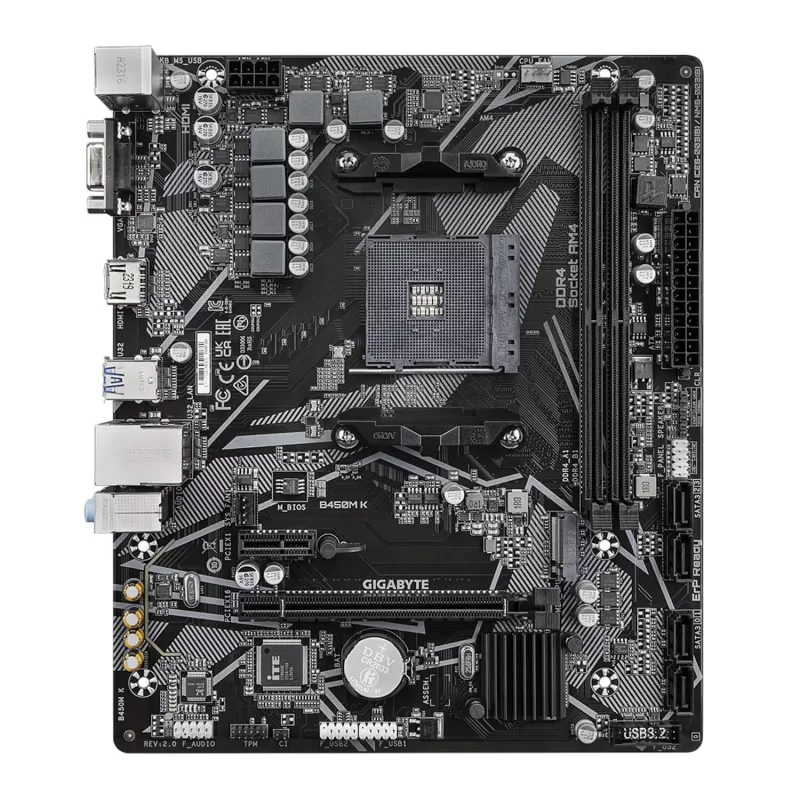 Motherboard Gigabyte B450M K 2.0 DDR4 AM4 - official importer