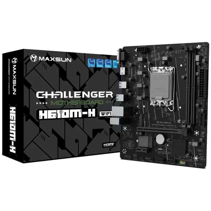 Motherboard MAXSUN Challenger H610M-H V1 WiFi DDR4 LGA1700 Motherboard MAXSUN Challenger H610M-H V1 WiFi DDR4 LGA1700