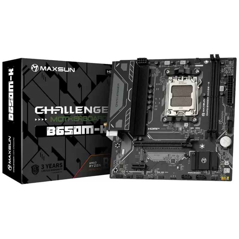 Motherboard MAXSUN Challenger B650M-K WiFi DDR5 AM5 Motherboard MAXSUN Challenger B650M-K WiFi DDR5 AM5