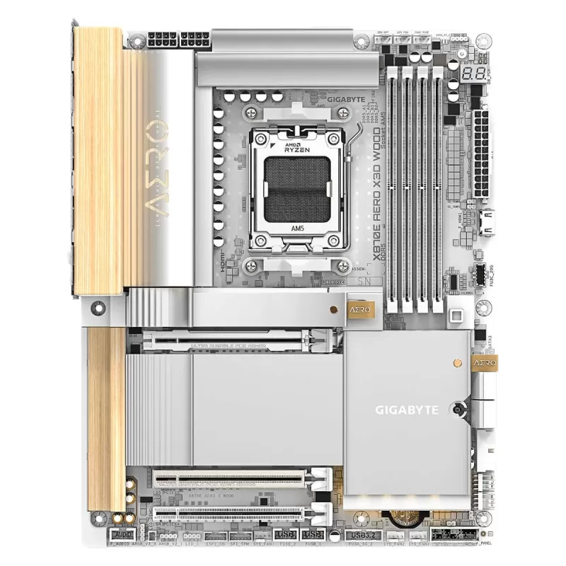 לוח אם Gigabyte X870E AERO X3D WOOD DDR5 AM5 - יבואן רשמי