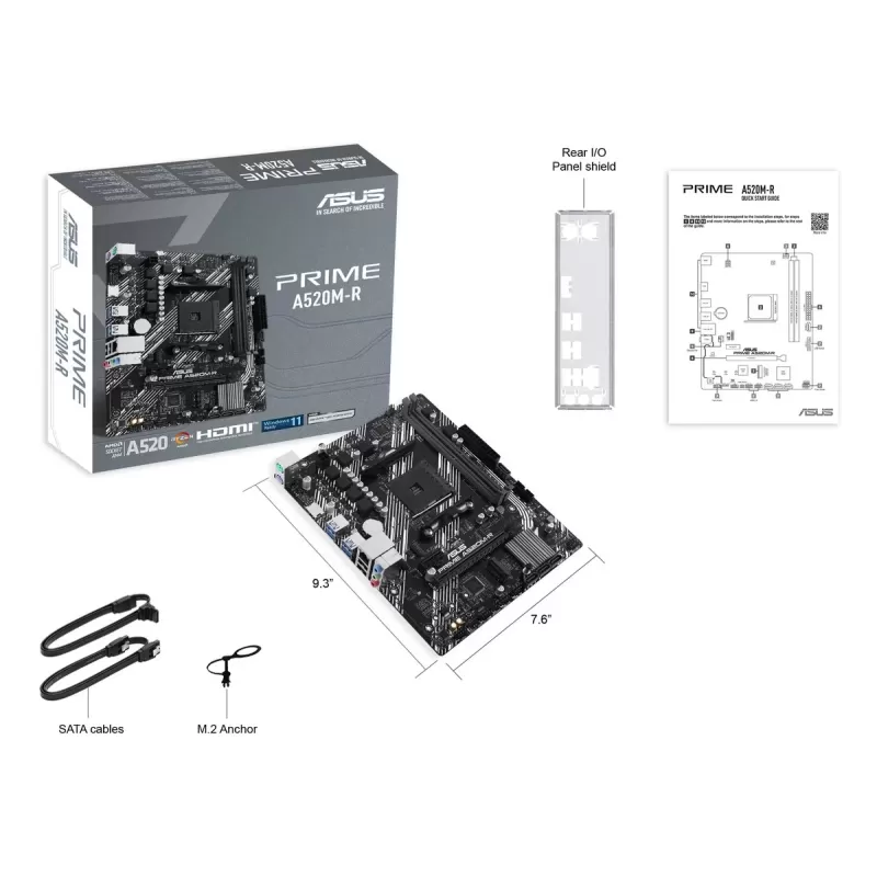 Материнская Плата Asus Prime A520M-R AM4 DDR4 AM4