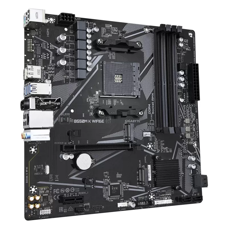 Motherboard Gigabyte B550M K WF6E DDR4 AM4 Motherboard Gigabyte B550M K WF6E DDR4 AM4