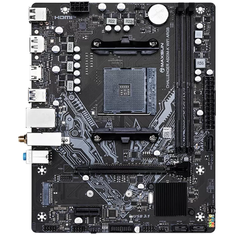 לוח אם MAXSUN Challenger A520M-K WiFi ARGB DDR4 AM4