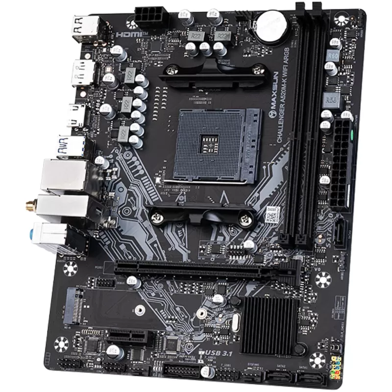 לוח אם MAXSUN Challenger A520M-K WiFi ARGB DDR4 AM4