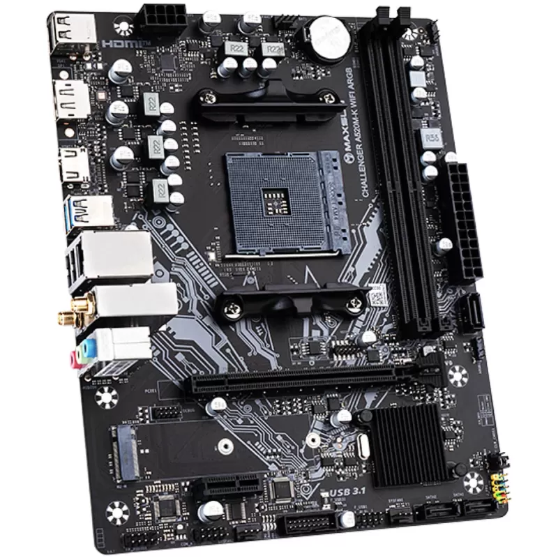 לוח אם MAXSUN Challenger A520M-K WiFi ARGB DDR4 AM4