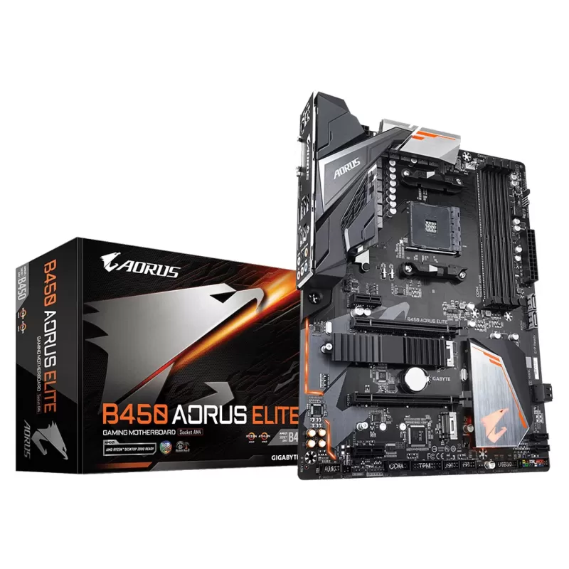 Материнская Плата Gigabyte B450 AORUS ELITE DDR4 AM4 - официальный импортер