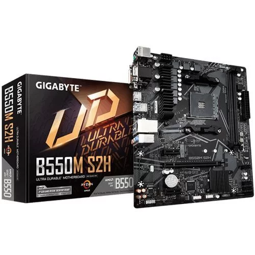 לוח אם Gigabyte B550M S2H DDR4 AM4 לוח אם Gigabyte B550M S2H DDR4 AM4