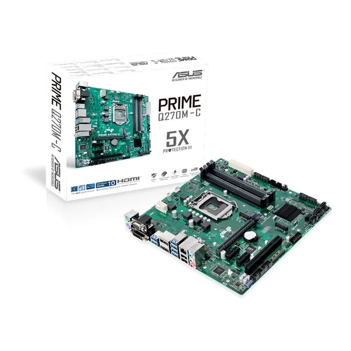 לוח אם Asus Commercial Series PRIME Q270M-C DDR4 DIMM LGA1151