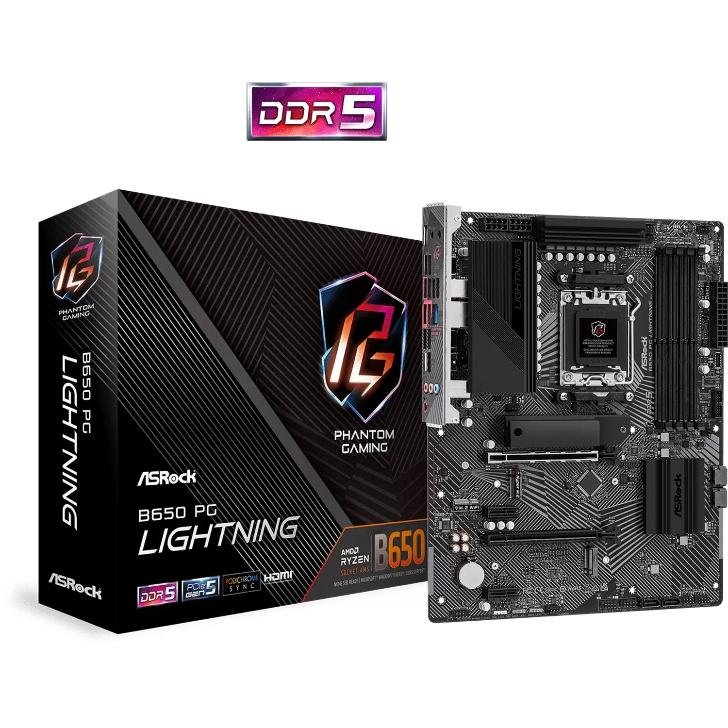 Материнская Плата ASRock B650 PG Lightning DDR5 DIMM AM5