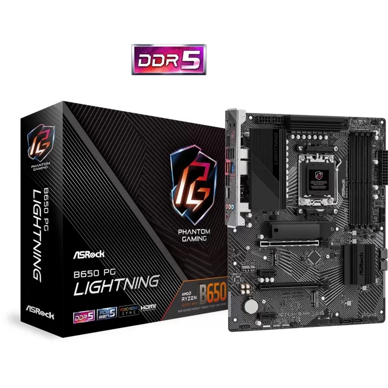 לוח אם ASRock B650 PG Lightning DDR5 DIMM AM5 לוח אם ASRock B650 PG Lightning DDR5 DIMM AM5