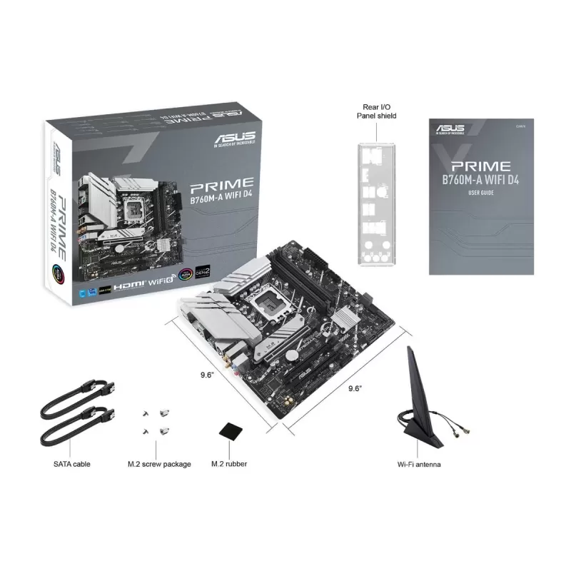 לוח אם Asus PRIME B760M-A WIFI D4 DDR4 DIMM LGA1700