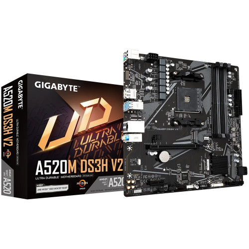 לוח אם Gigabyte A520M DS3H V2 DDR4 Micro ATX AM4