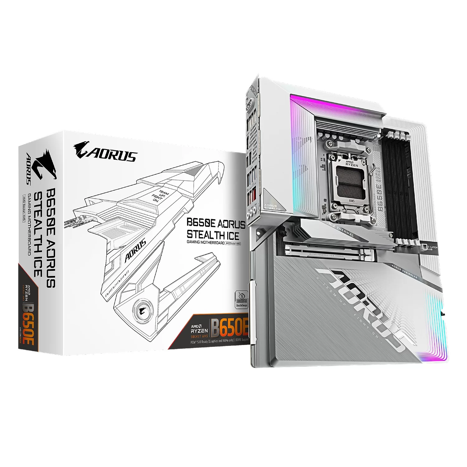 Материнская Плата Gigabyte B650E AORUS STEALTH ICE DDR5 AM5