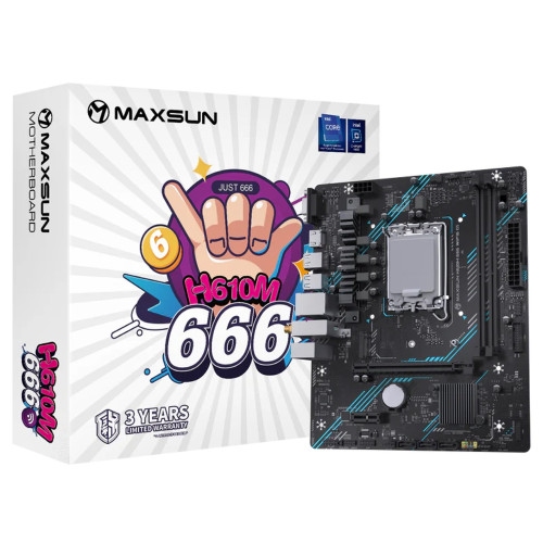 Материнская Плата MAXSUN H610M 666 WiFi 6 D5 DDR5 Micro ATX LGA1700