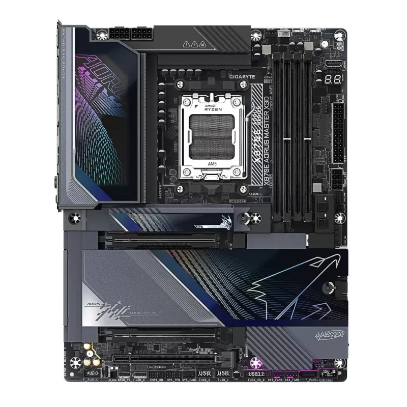 לוח אם Gigabyte Aorus X870E AORUS MASTER X3D DDR5 AM5 - יבואן רשמי לוח אם Gigabyte Aorus X870E AORUS MASTER X3D DDR5 AM5 - יבואן רשמי