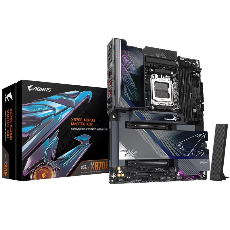לוח אם Gigabyte Aorus X870E AORUS MASTER X3D DDR5 AM5 - יבואן רשמי לוח אם Gigabyte Aorus X870E AORUS MASTER X3D DDR5 AM5 - יבואן רשמי
