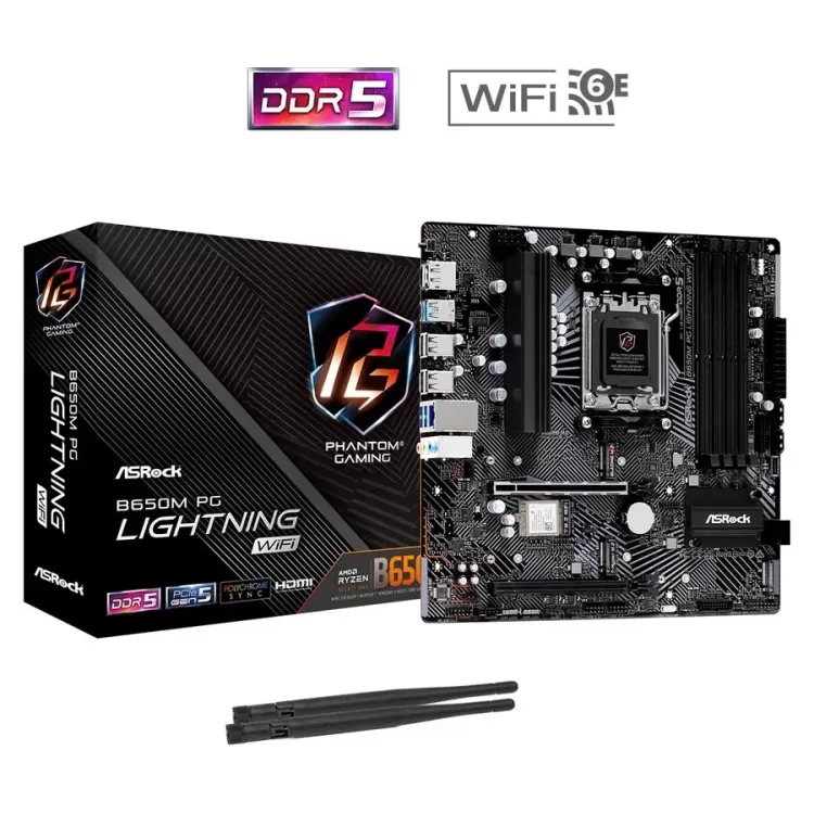 לוח אם ASRock B650M PG Lightning WiFi DDR5 AM5