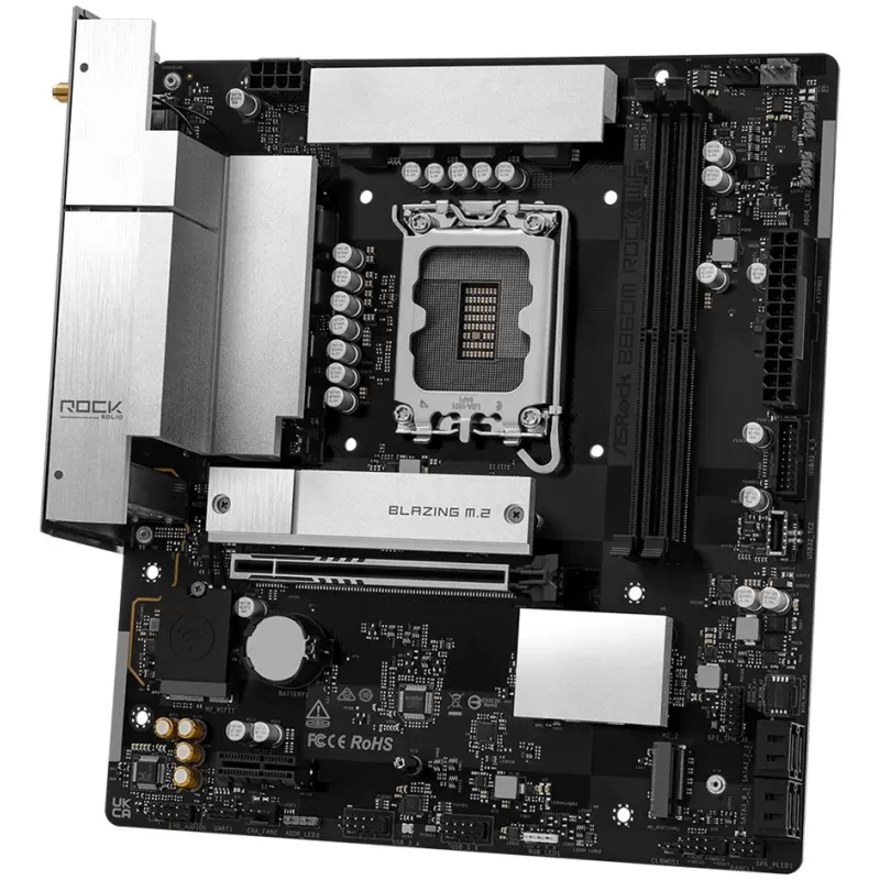 Материнская Плата ASRock B860M Rock WiFi DDR5 LGA1851 Материнская Плата ASRock B860M Rock WiFi DDR5 LGA1851