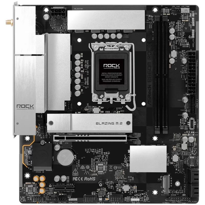 Материнская Плата ASRock B860M Rock WiFi DDR5 LGA1851 Материнская Плата ASRock B860M Rock WiFi DDR5 LGA1851