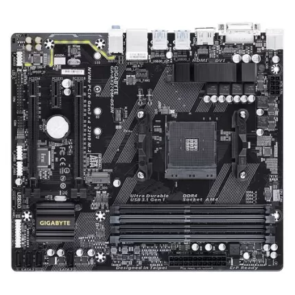 Материнская Плата Gigabyte GA-AX370M-DS3H DDR4 AM4 - официальный импортер Материнская Плата Gigabyte GA-AX370M-DS3H DDR4 AM4 - официальный импортер
