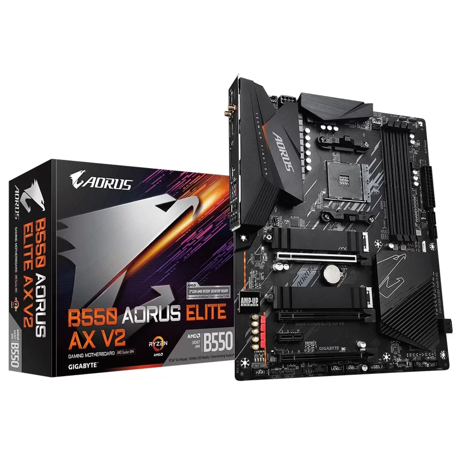 Материнская Плата Gigabyte B550 AORUS ELITE AX V2 DDR4 DIMM AM4