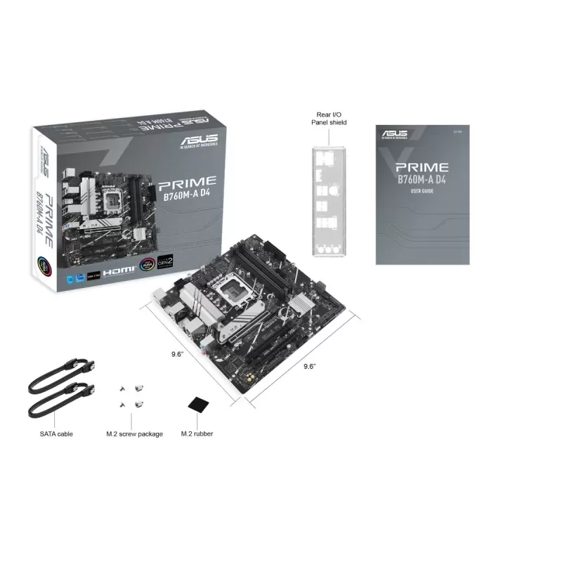 לוח אם Asus PRIME B760M-A D4 DDR4 DIMM LGA1700