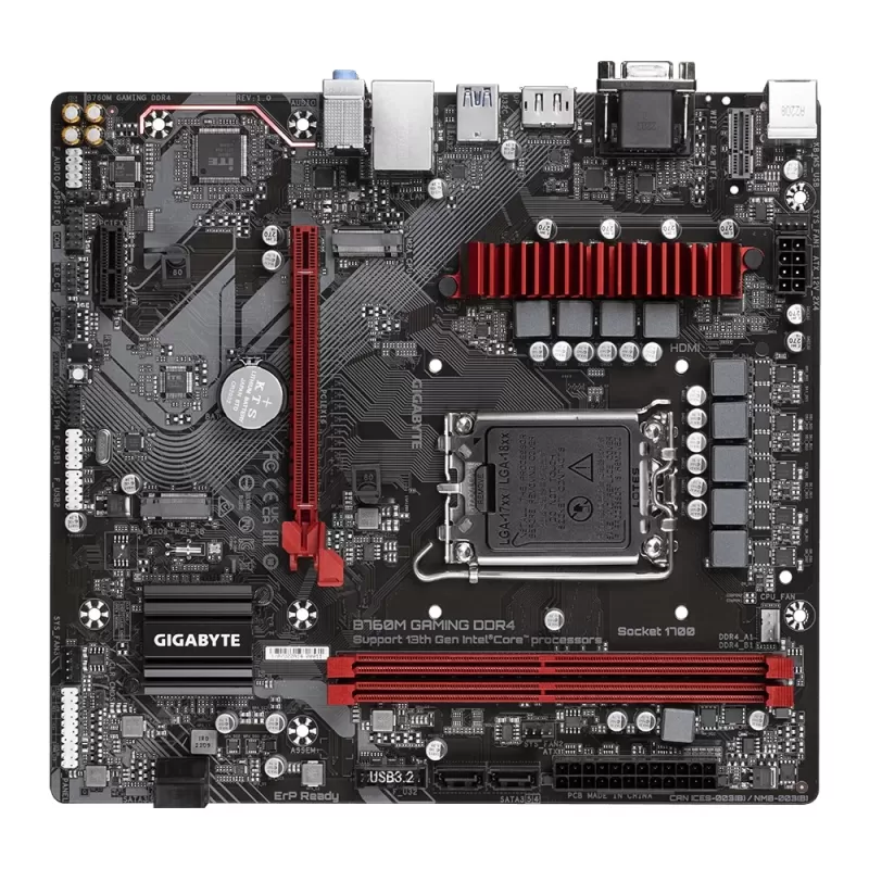 לוח אם Gigabyte B760M GAMING DDR4 DDR4 DIMM LGA1700