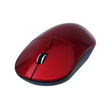 Wireless Mouse Silver Line 2.4GHZ RF-036 red