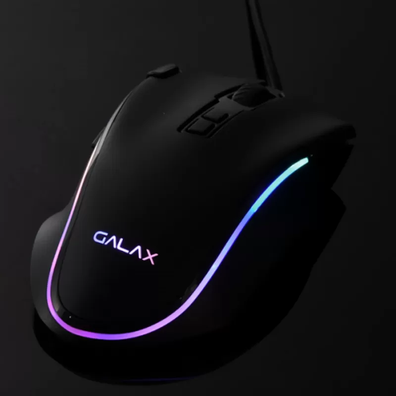 עכבר גיימינג Galax Gaming Mouse (SLD-01) 7200DPI/ RGB/ 8 Programmable Macro Keys צבע שחור
