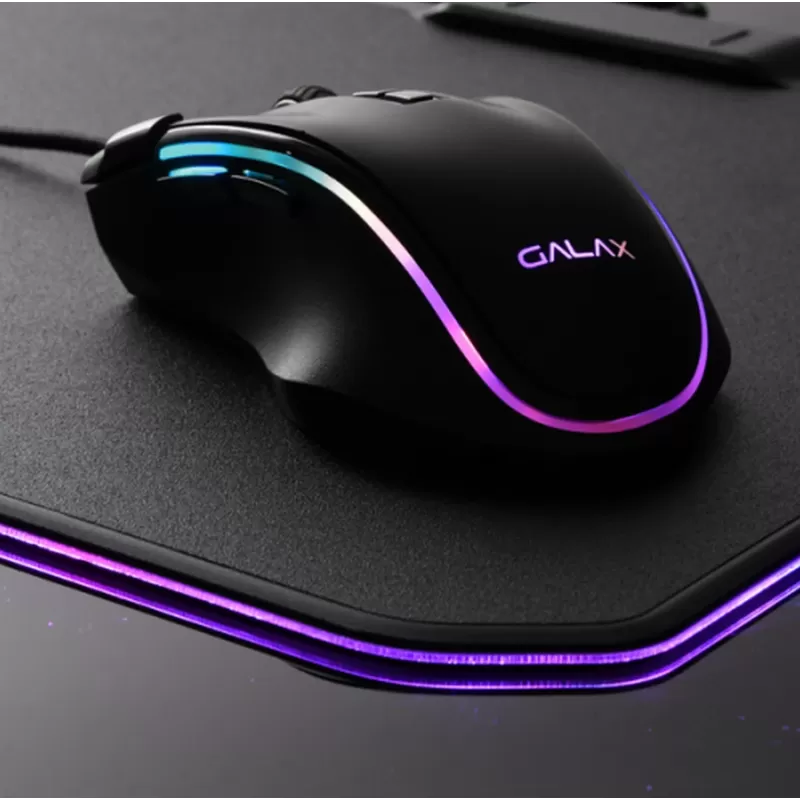 עכבר גיימינג Galax Gaming Mouse (SLD-01) 7200DPI/ RGB/ 8 Programmable Macro Keys צבע שחור