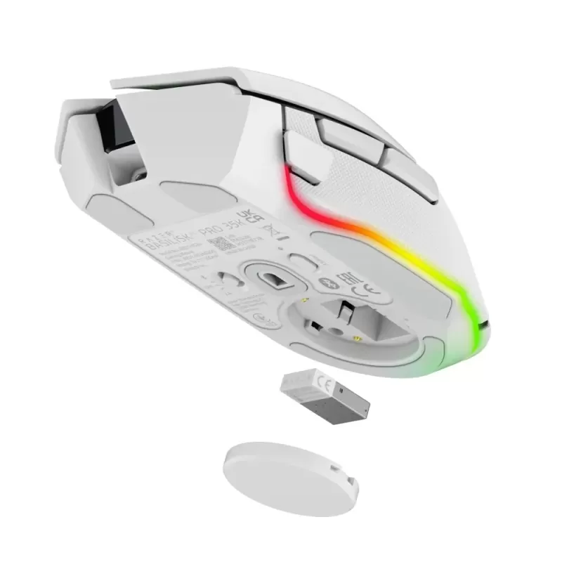 עכבר גיימינג אלחוטי RAZER BASILISK V3 PRO 35K לבן