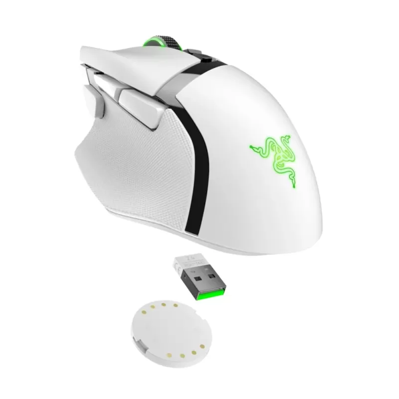 עכבר גיימינג אלחוטי RAZER BASILISK V3 PRO 35K לבן