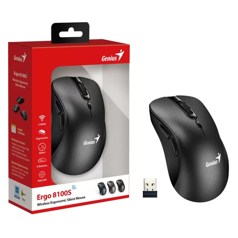 עכבר ארגונומי Genius Ergo 8100S