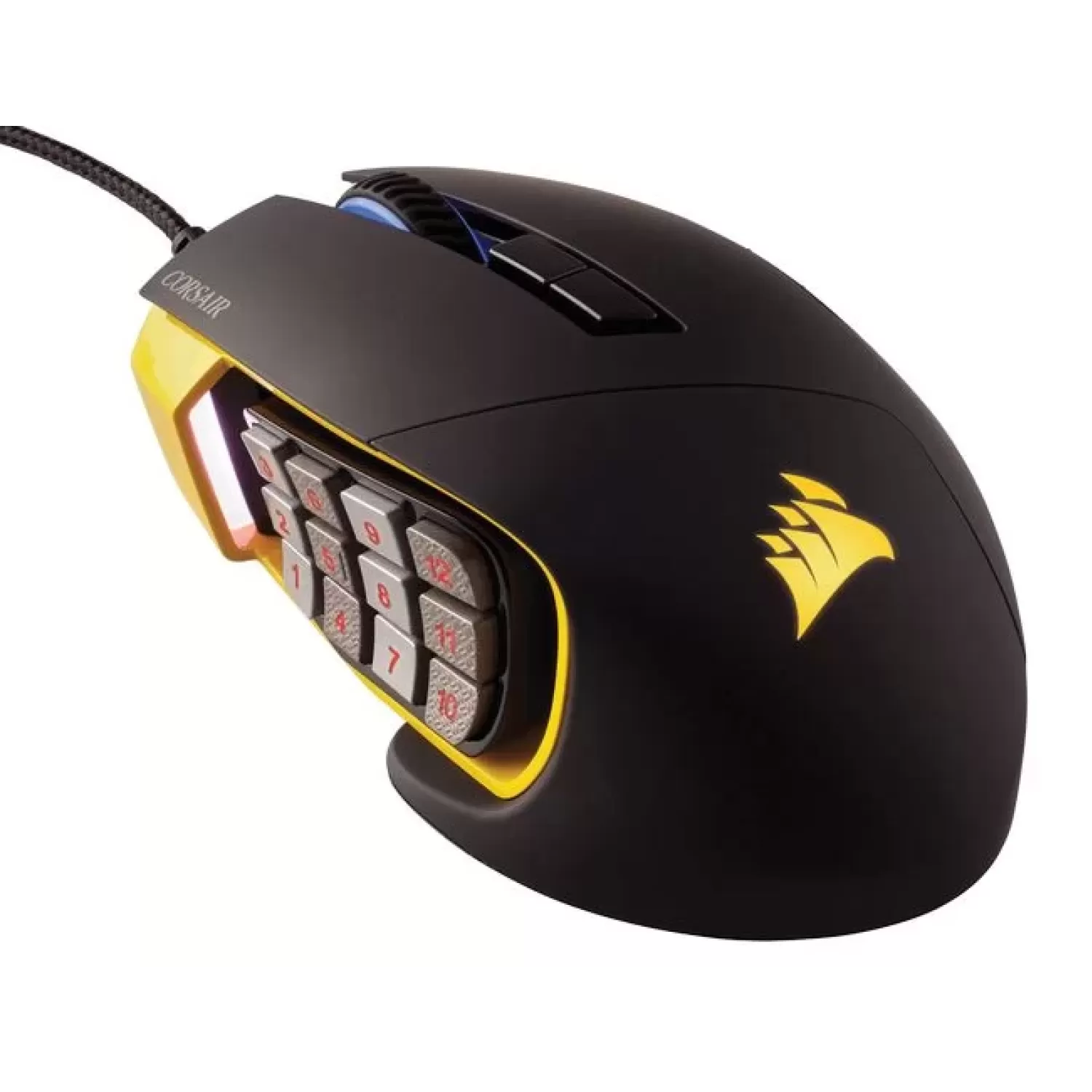 Gaming Mouse Corsair SCIMITAR PRO RGB Optical MOBA/MMO black, yellow
