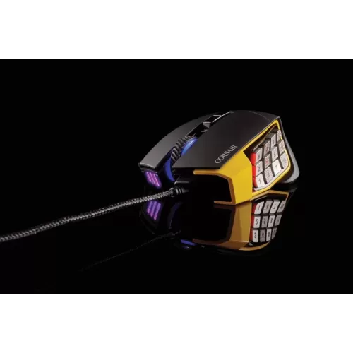 Gaming Mouse Corsair SCIMITAR PRO RGB Optical MOBA/MMO black, yellow