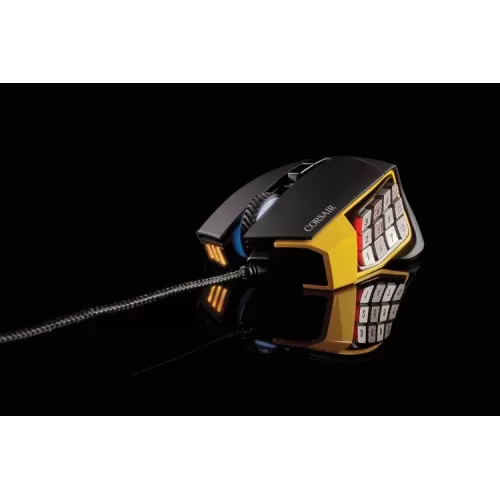 Gaming Mouse Corsair SCIMITAR PRO RGB Optical MOBA/MMO black, yellow