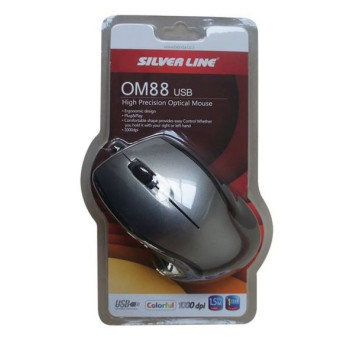 Проводная Мышь Silver Line OM88 USB серый