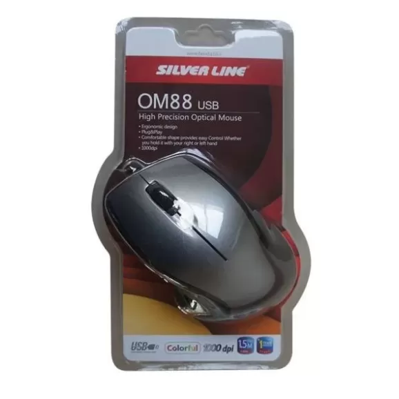 Проводная Мышь Silver Line OM88 USB gray Проводная Мышь Silver Line OM88 USB gray