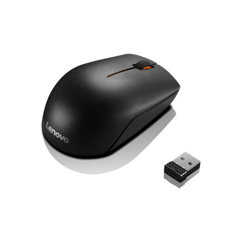 עכבר אלחוטי Lenovo 300 Wireless Compact Mouse צבע שחור..