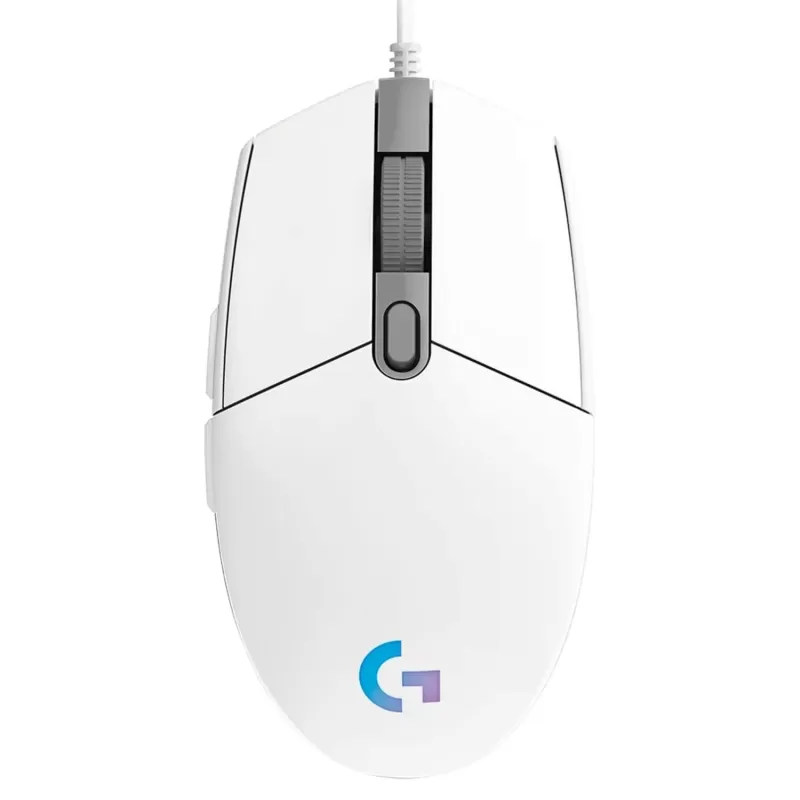 עכבר גיימינג Logitech G203 Lightsync RGB לבן