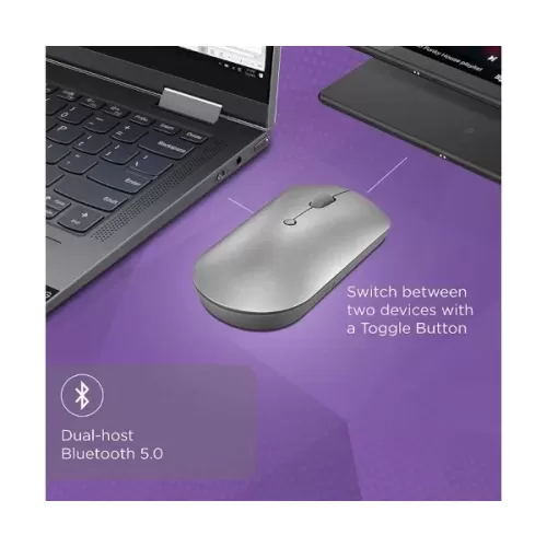 עכבר אלחוטי Lenovo 600 Bluetooth Silent Mouse צבע כסוף
