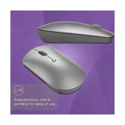 עכבר אלחוטי Lenovo 600 Bluetooth Silent Mouse צבע כסוף