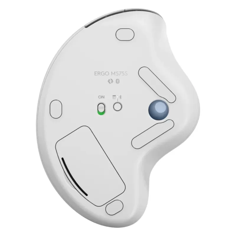 Ergonomic Wireless Mouse Logitech ERGO M575S Trackball white