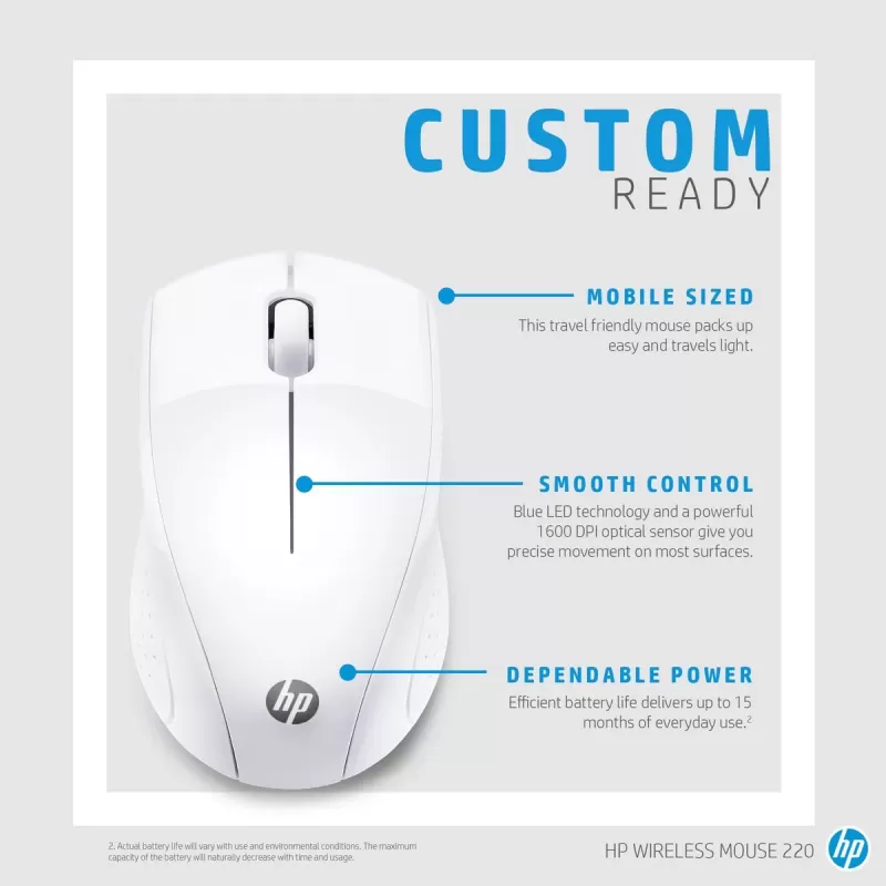 Wireless Mouse HP 220 Wireless Mouse white