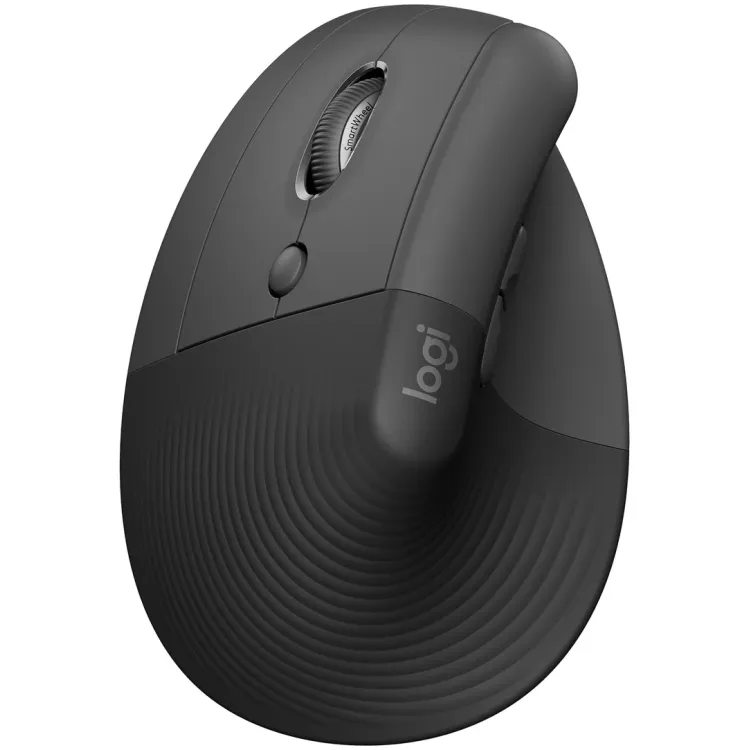 עכבר אלחוטי Logitech Lift לשמאליים גרפיט צבע שחור