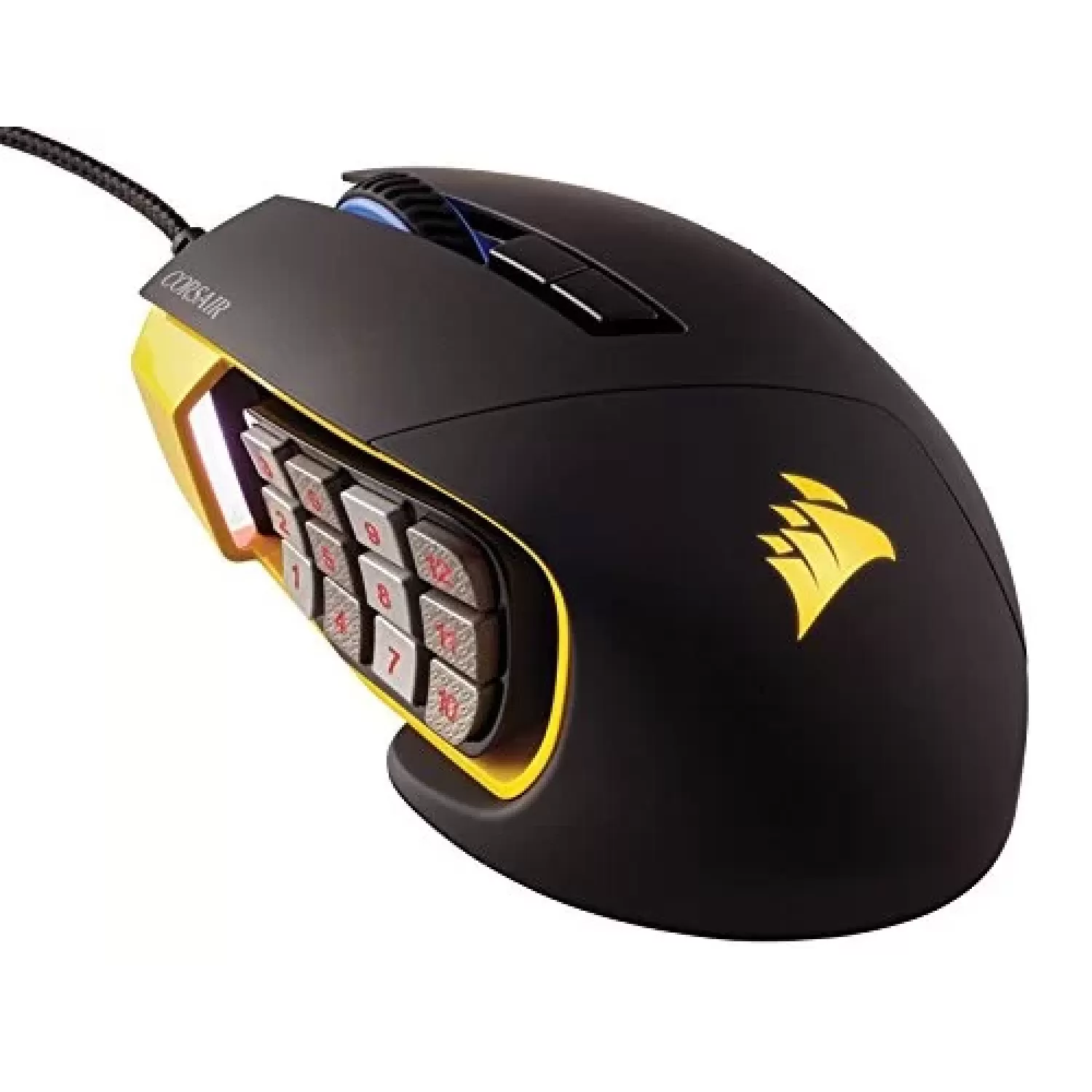 Gaming Mouse Corsair SCIMITAR PRO RGB Optical MOBA/MMO black, yellow