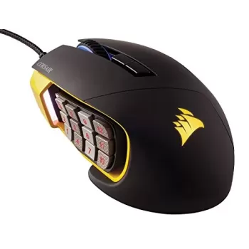 Gaming Mouse Corsair SCIMITAR PRO RGB Optical MOBA/MMO black, yellow