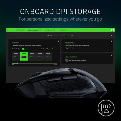 עכבר גיימינג אלחוטי Razer Basilisk X HyperSpeed צבע שחור עכבר גיימינג אלחוטי Razer Basilisk X HyperSpeed צבע שחור